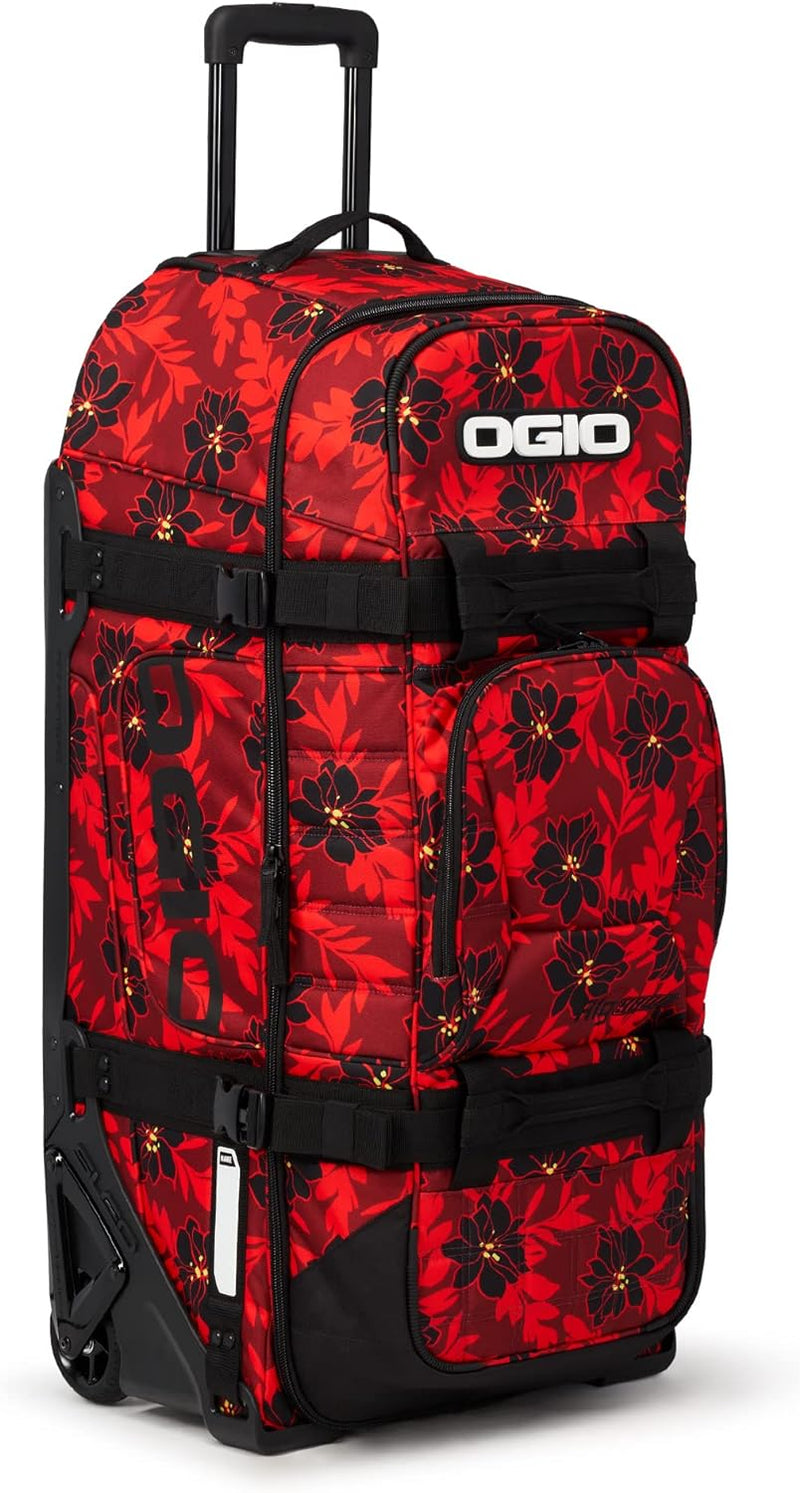 OGIO Rig 9800 Gear Bag Rote Blumenparty Rig 9800 Reisetasche mit Rollen, Rote Blumenparty Rig 9800 R