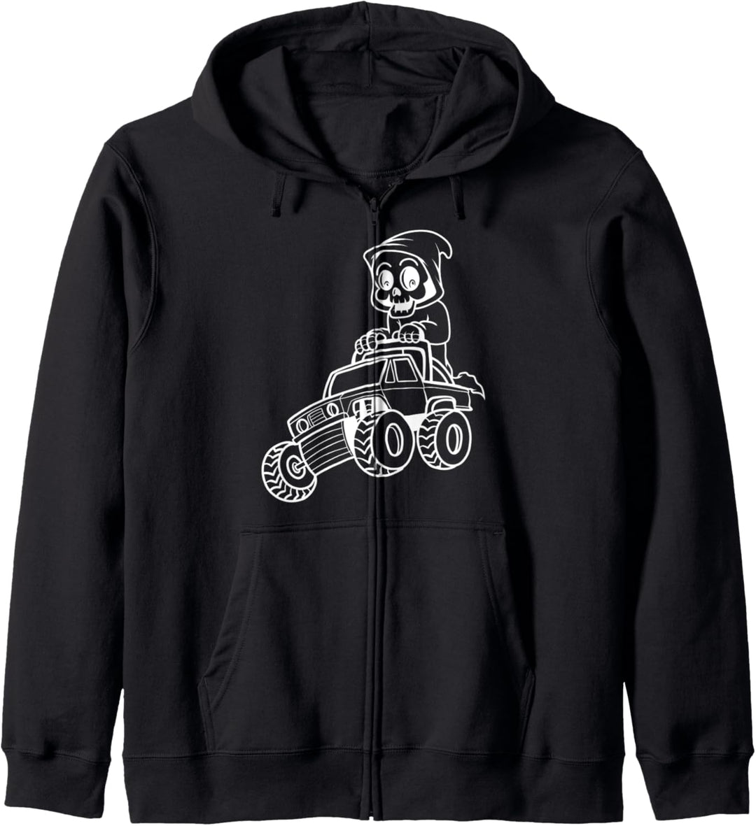 Lustige Sensenmann Monster Truck Sweater Männer Kinder Kapuzenjacke