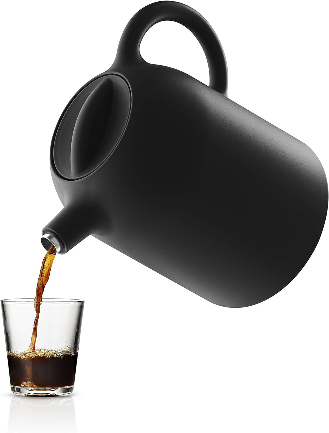 EVA SOLO | Thimble Isolierkanne 1.0l Black | 100% tropffrei | Black H x Ø 20x16cm/1,0l Schwarz, H x