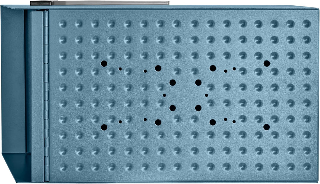Mail Boss 7584 Mail Manager Sicherheitsbriefkasten mit Bordsteinkante, Century Blue, Century Blue