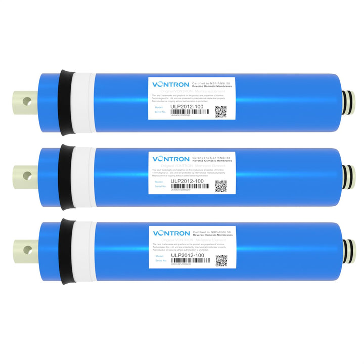 3 x Aquintos Membrane 100 GPD Vontron für Umkehrosmoseanlagen mit 10" x 2,5"