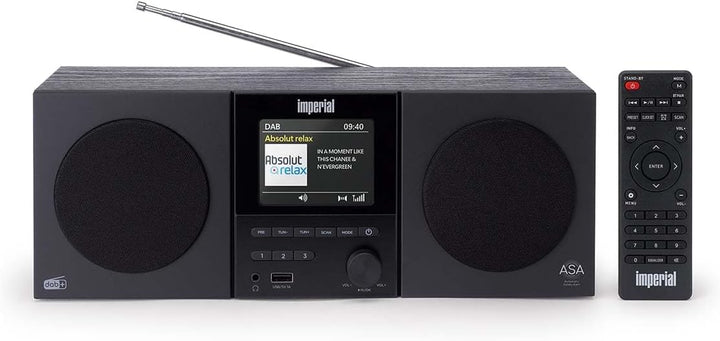 Imperial DABMAN-220BK - DAB Plus FM Radio - Bluetooth V5.3 - USB Wiedergabe und Ladefunktion - Gross