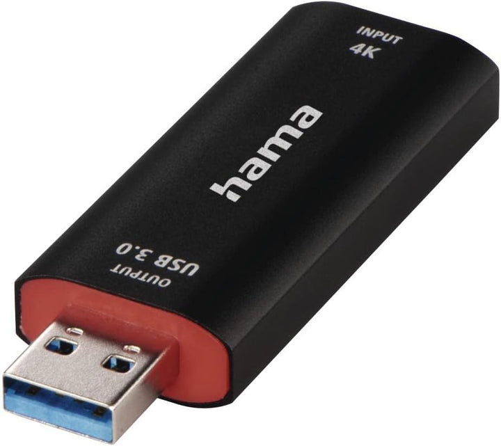 Hama Video Capture Card 4K HDMI zu USB 3.0 Videoaufnahmekarte (zur direkten Aufnahme Spiegelreflexka