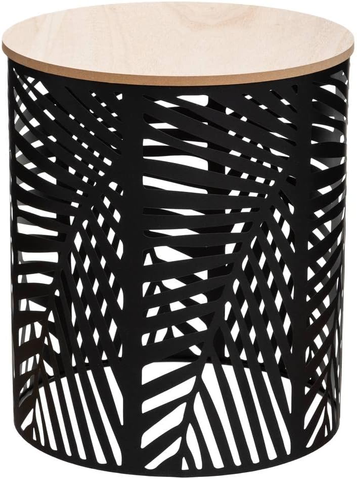 Set aus 2 Couchtischen Blätter schwarz - Schwarz - Atmosphera créateur d'intérieur cm Schwarz, cm Sc