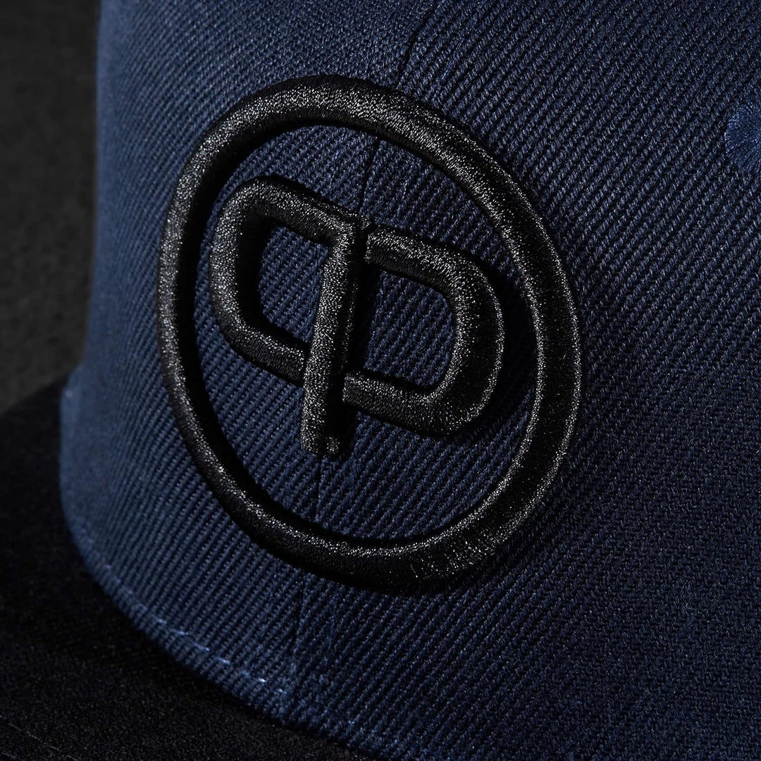 Pablo & Capone Snapback Cap - Navy Blue on Black