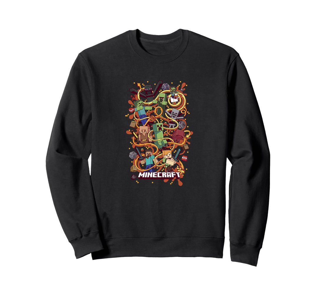 Minecraft Group Shot Funtage Arrow Composition Sweatshirt