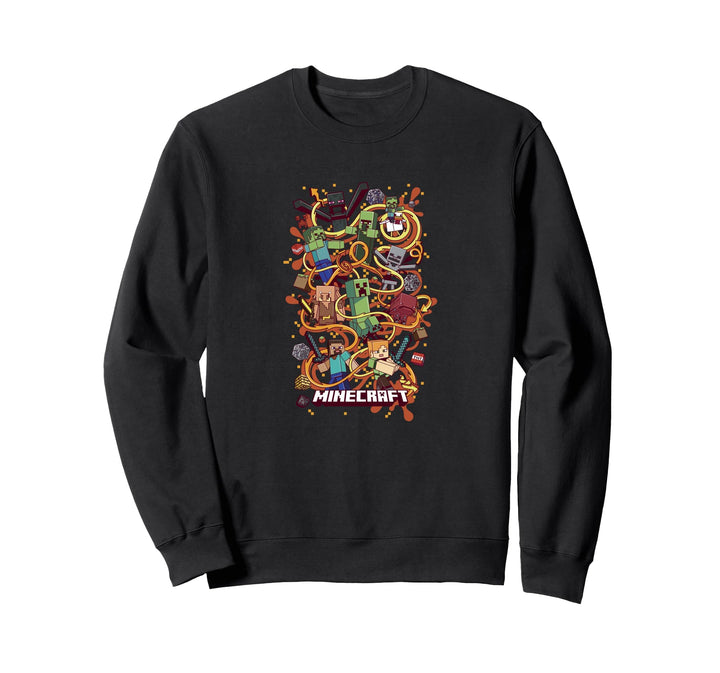 Minecraft Group Shot Funtage Arrow Composition Sweatshirt