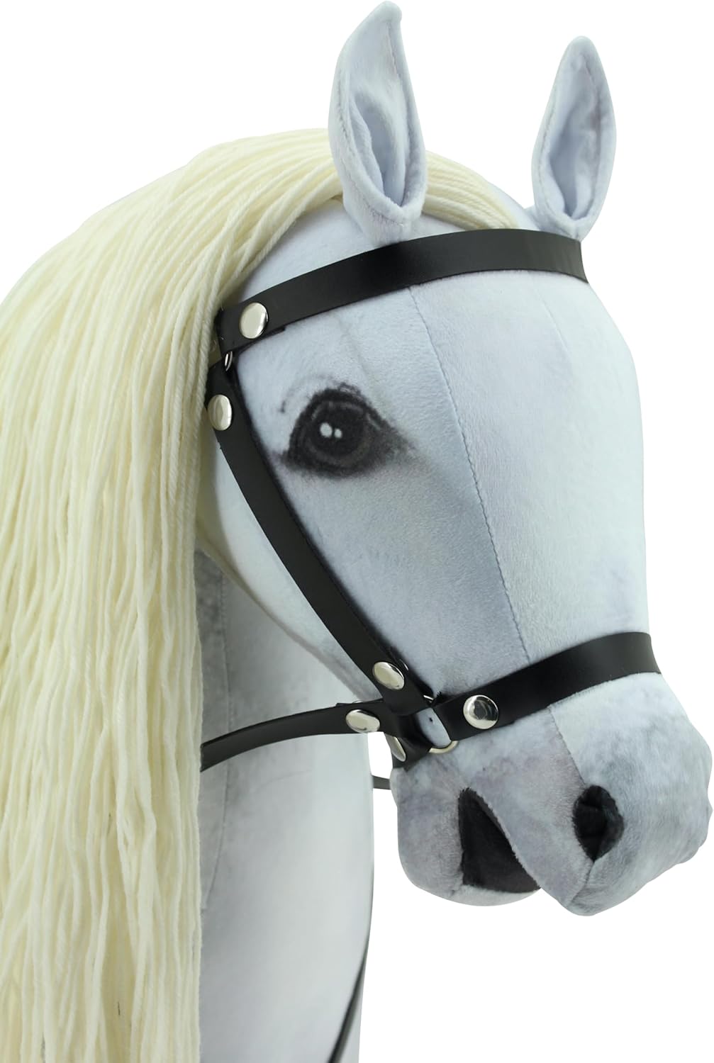 Sweety Toys Stehpferd zum Reiten- Plüschpferd Reittier Keine Montage erforderlich (weiss), Weiß