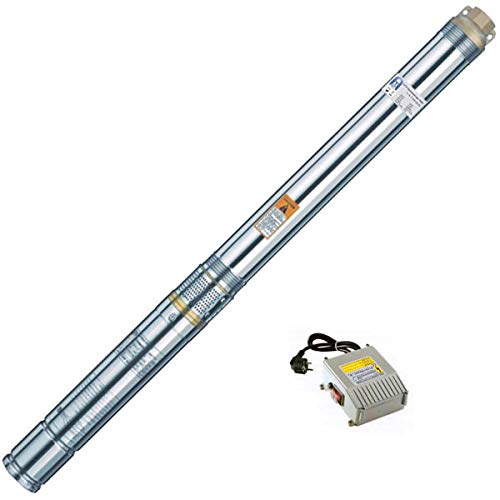 Agora-Tec® AT- 3" Brunnenpumpe 750W mit 30 m Kabel Edelstahl-Tiefbrunnenpumpe mit max: 10,8 bar, 320