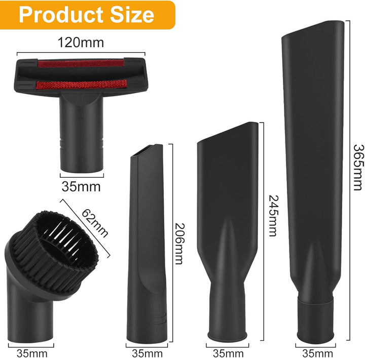35 mm Staubsauger Düsen Bürsten Set - Wiseten Universal 5 Stück Polsterdüse Fugendüse Matratzendüse