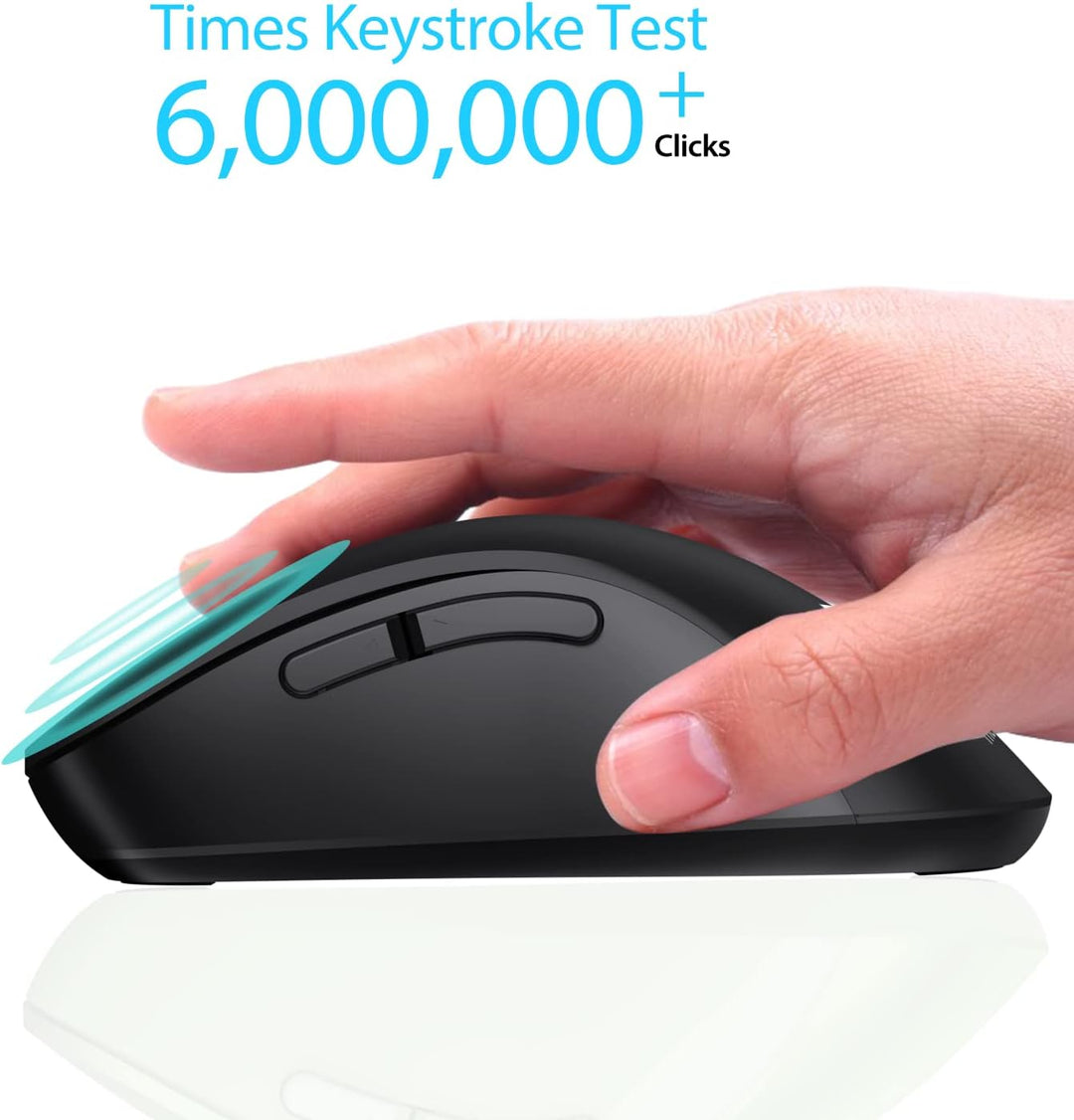 memzuoix Kabellose Maus 2.4GHz, Tragbare Optische Wireless Maus 1400 DPI mit Mini-USB-Empfänger, 5 T