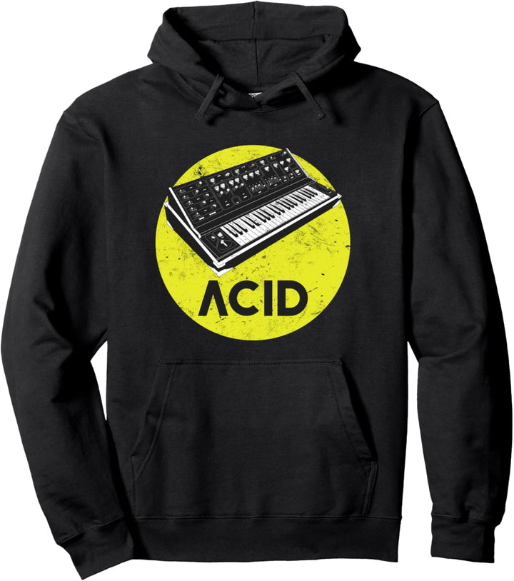 Retro Synthesizer Acid Techno House Analog Pullover Hoodie