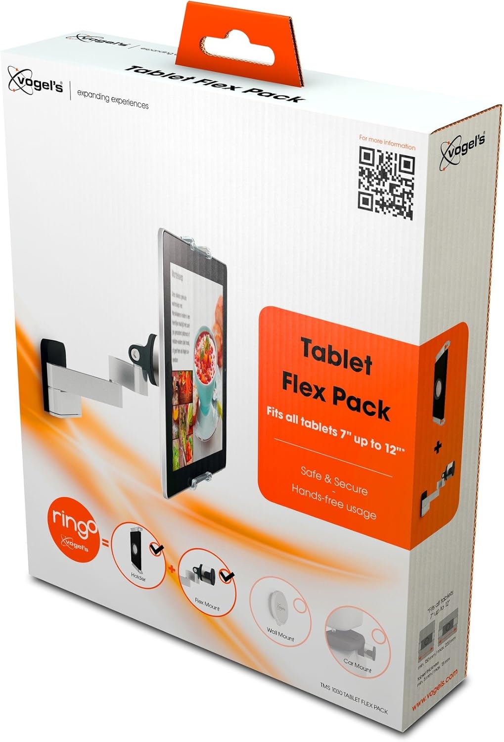 Vogel's TMS 1030 Schwenkbare Tablet Wandhalterung für alle Tablets von 7-12 Zoll, Schwenkbar bis zu