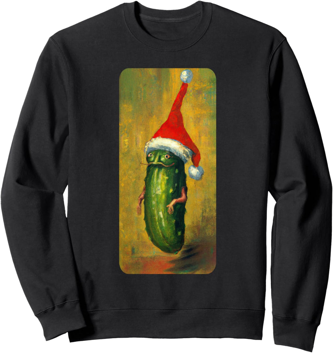 Silly Holiday Santa Pickle liebt Weihnachtsspass und Party Sweatshirt