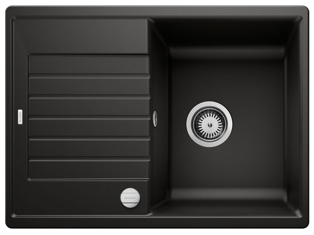 BLANCO ZIA 45 S Compact | SILGRANIT schwarz | Einbauart: Einbau von Oben | reversibel | mit Ablauffe
