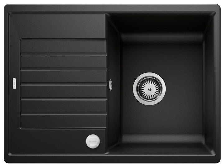 BLANCO ZIA 45 S Compact | SILGRANIT schwarz | Einbauart: Einbau von Oben | reversibel | mit Ablauffe