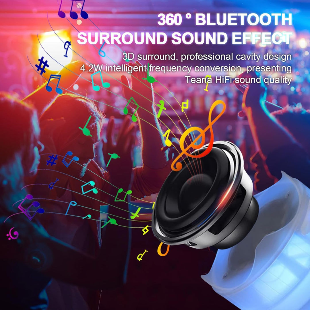 Neu Led Eiskübel mit Musik, 5L Multicolor LED Sektkübel, Sektkühler, Eiskübel mit Mehreren Farbverla
