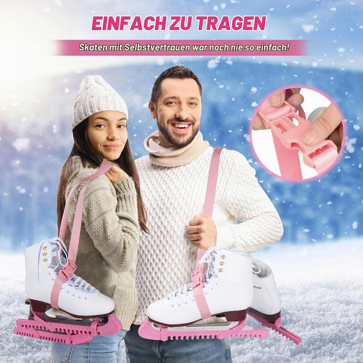BOOSTEADY Schlittschuhschutz Verstellbarer Spatenschutz Kufenschoner für Eishockeyschlittschuhe Schl