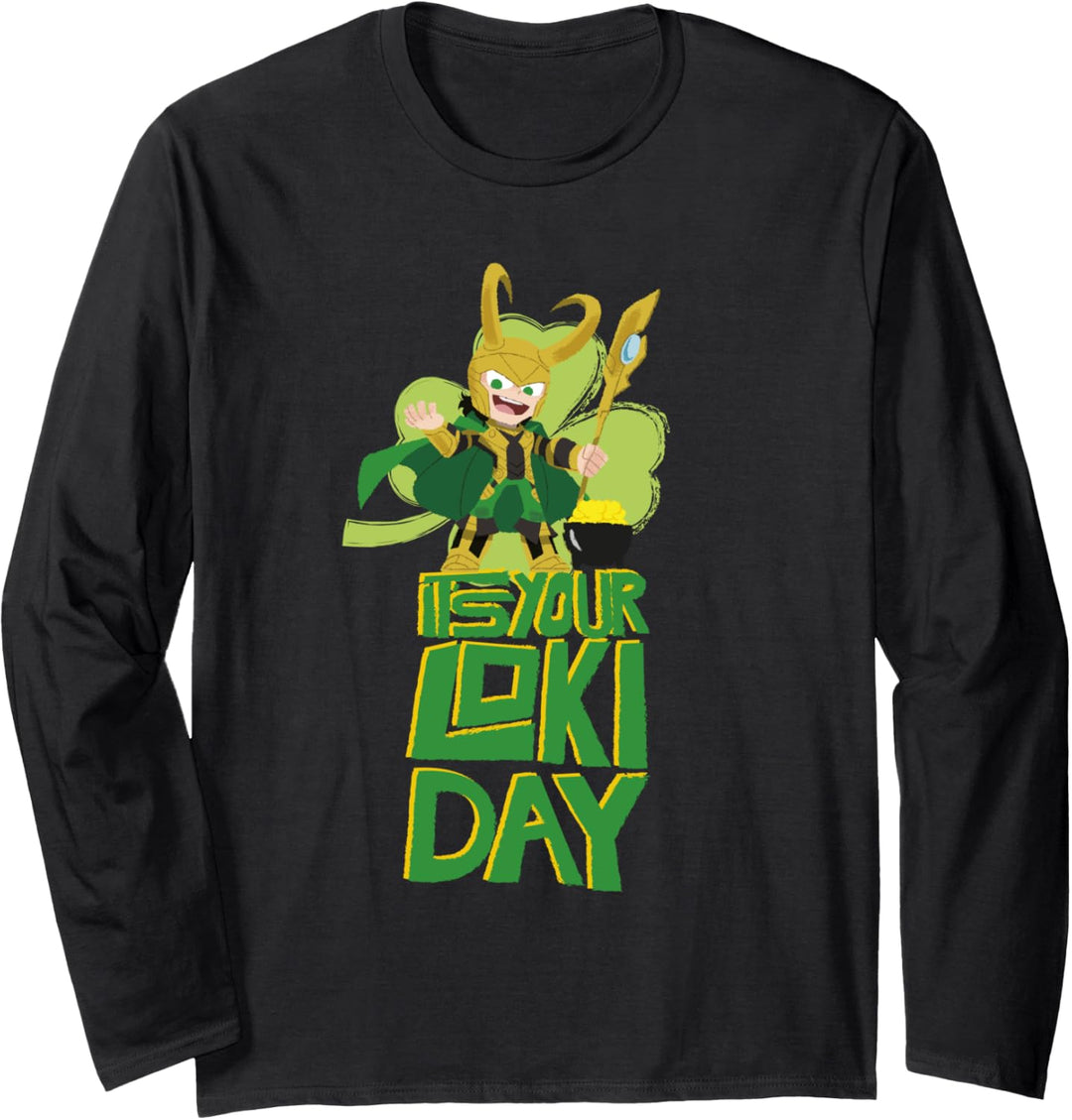 Marvel Loki St. Patrick's Day Loki Day Langarmshirt