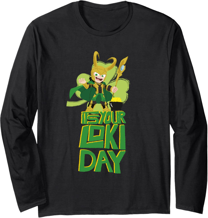 Marvel Loki St. Patrick's Day Loki Day Langarmshirt
