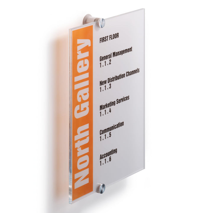 Durable Türschild Crystal Sign, 210 x 297 mm (A4), mit bedruckbarer Folieneinlage, transparent, 4825