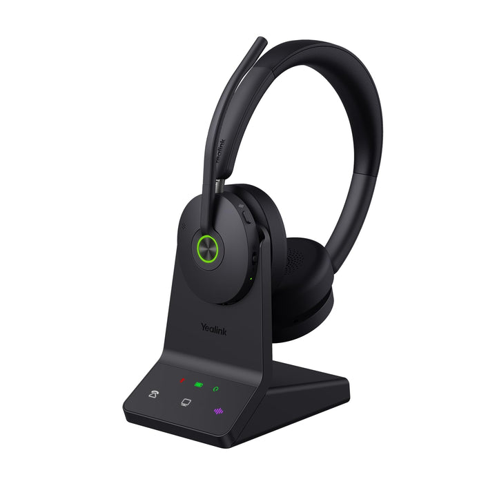Yealink WH68 ANC DECT Kabelloses Headset mit Mikrofon, 4X AI-Mic mit Geräuschunterdrückung, 185m Rei