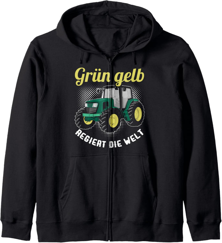 Traktor Landwirt Geschenk Motiv mit Spruch Bauer Agrarstarz Kapuzenjacke