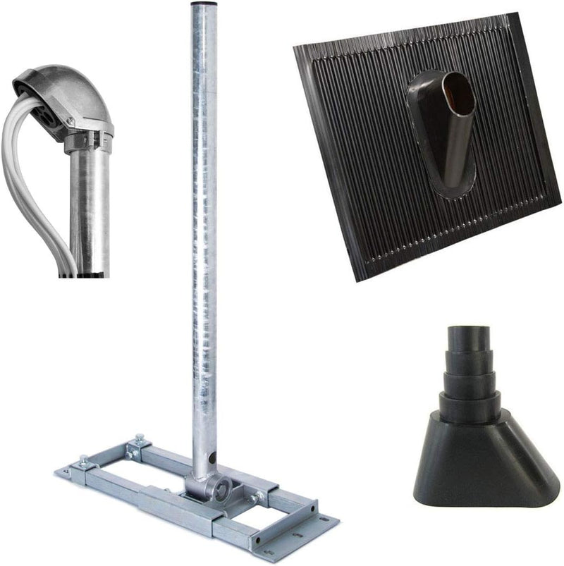 Premium X Deluxe X90-48 Dachsparrenhalter 90 cm Mast SAT Dach-Halterung Dach-Abdeckung Alu-Dachziege