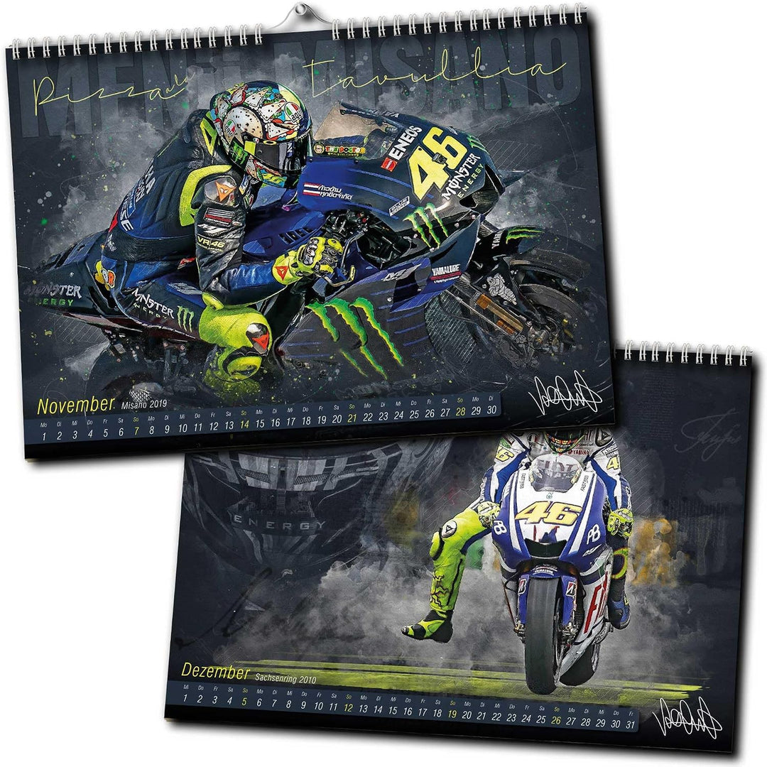 Valentino Rossi Kalender 2024 - Premium Wandkalender im Format DIN A2 - RIESIG