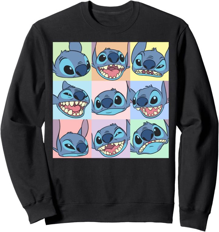 Disney Lilo & Stitch Faces Of Stitch Box Up Sweatshirt