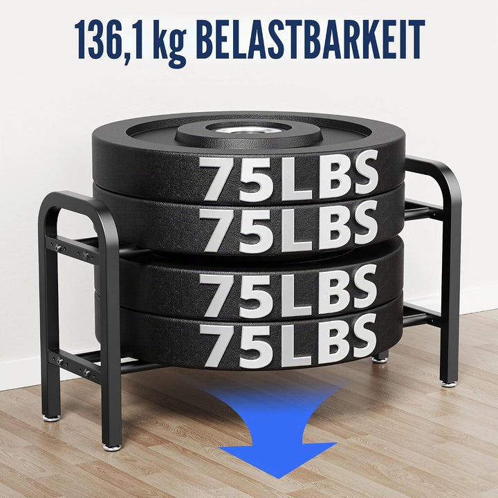 2-stöckiger Hantelständer, Hantelablage für das Heim-Fitnessstudio, 136 kg Kapazität