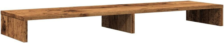 vidaXL Monitorständer Altholz-Optik 100x27x10 cm Holzwerkstoff