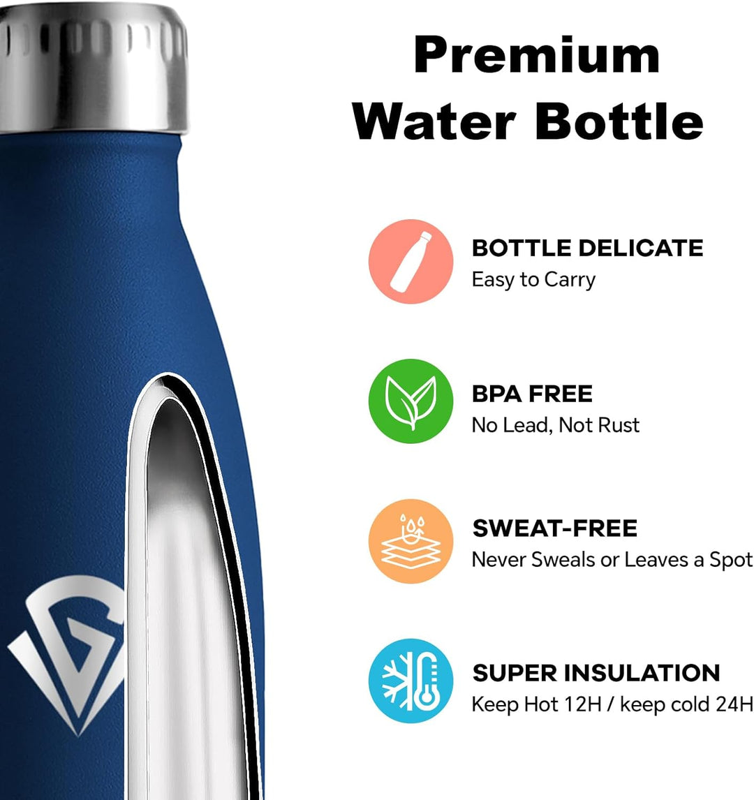 Mujigaga Thermosflasche- 0.75l- Trinkflasche Edelstahl, BPA-Frei, Trinkflasche Auslaufsicher, Kann m