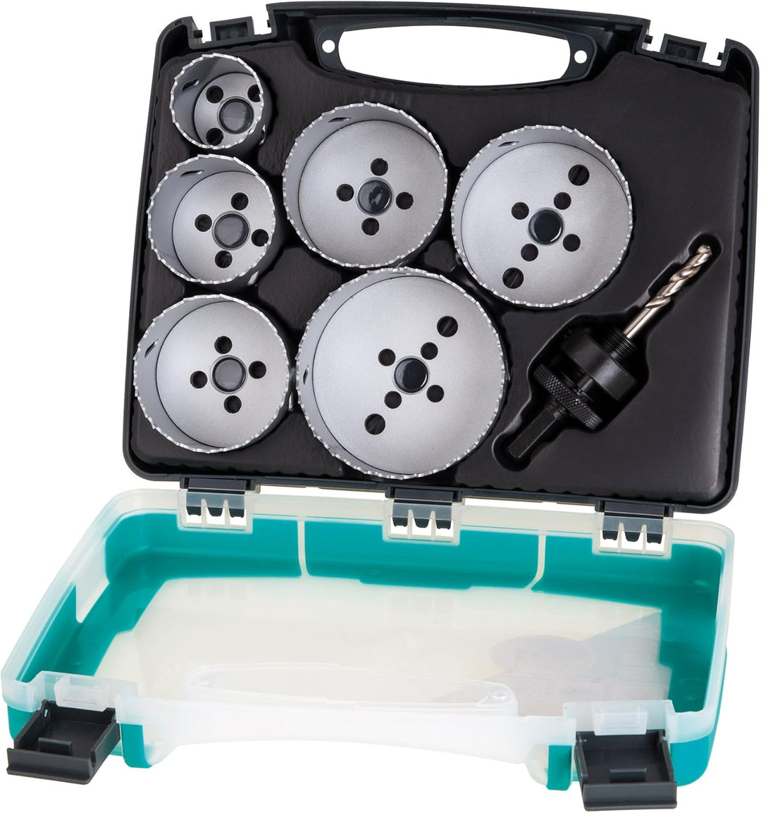 wolfcraft Bi-Metall-Lochsägeneinsatz-Set „Elektro“, 7-tlg. I 5423000 I Für Holz, Kunststoffe, Metall