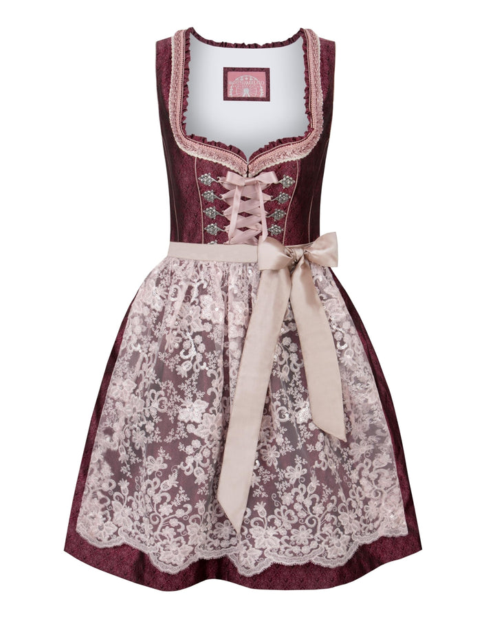 Stockerpoint Damen Dirndl Rosalinde Kleid für besondere Anlässe 30 Bordeaux, 30 Bordeaux