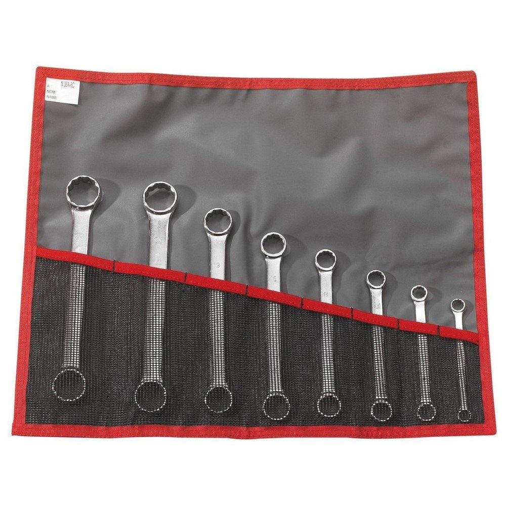 FACOM Ringschlüssel Satz,12 Kant, 8 teilig,in Tasche, 1 Stück, 59.JN8T