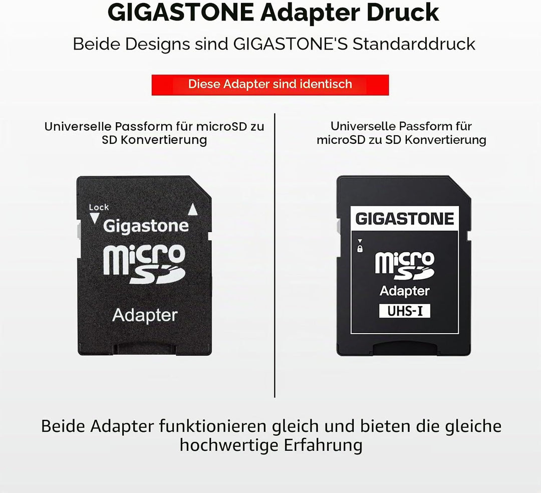 Gigastone 8GB MicroSDHC Speicherkarte 10er-Pack + SD Adapter, für Action-Kamera, GoPro, Drohne und T