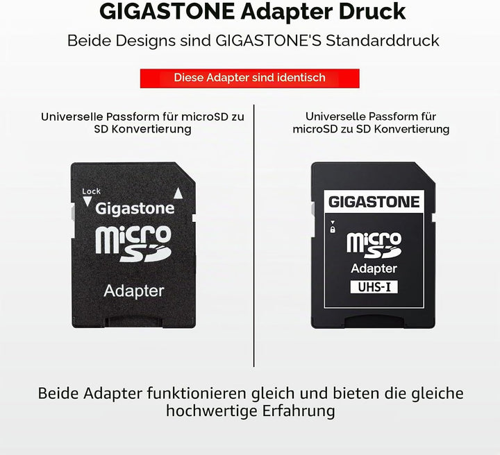 Gigastone 8GB MicroSDHC Speicherkarte 10er-Pack + SD Adapter, für Action-Kamera, GoPro, Drohne und T