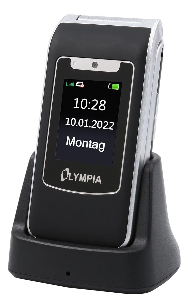 Olympia Style Duo 4G Senioren Mobiltelefon grosse Tasten Klapphandy schwarz