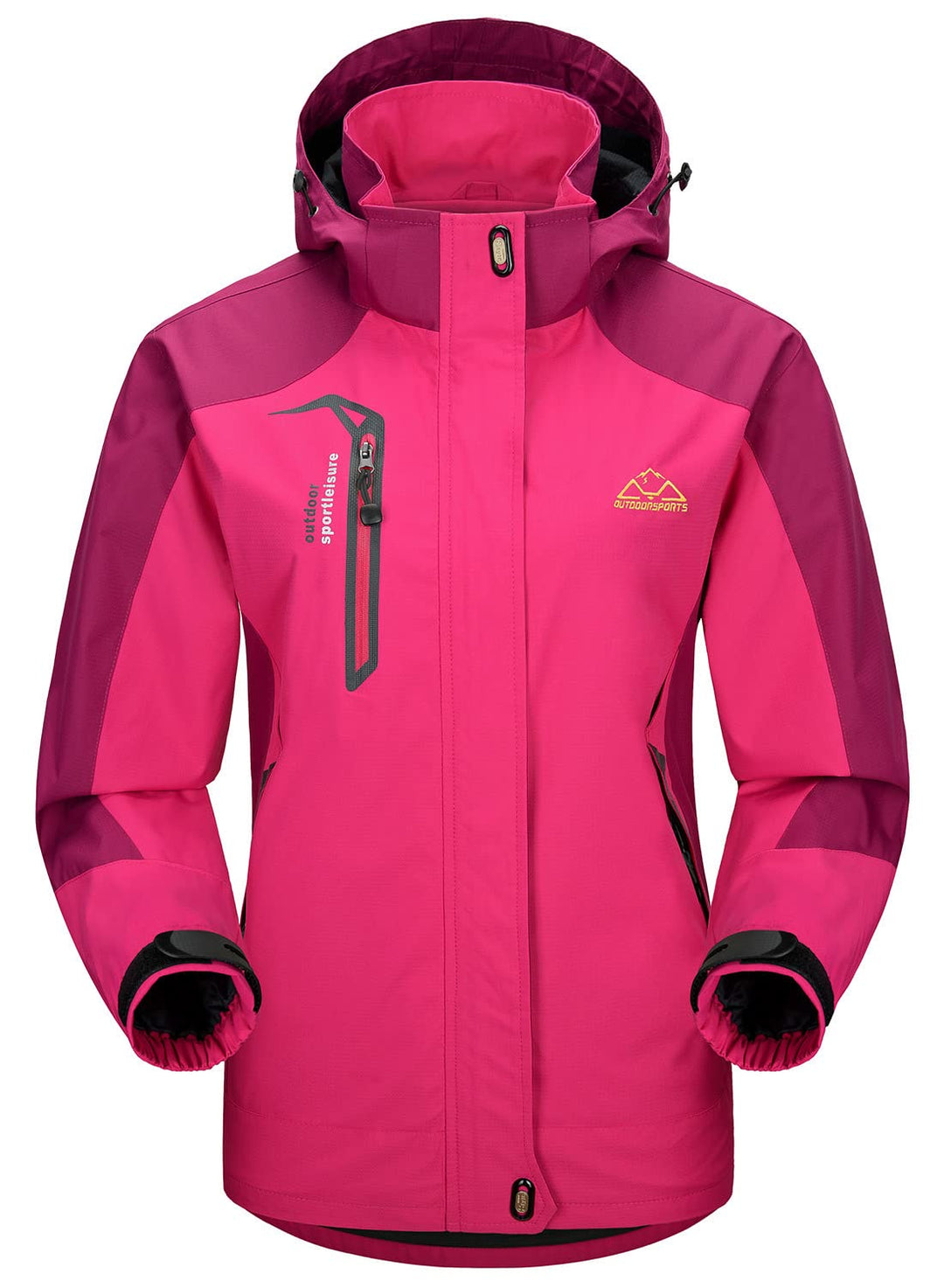 YSENTO Damen Outdoor Wanderjacke Wasserdicht Übergangsjacke Leicht Atmungsaktie Regenjacke Funktions