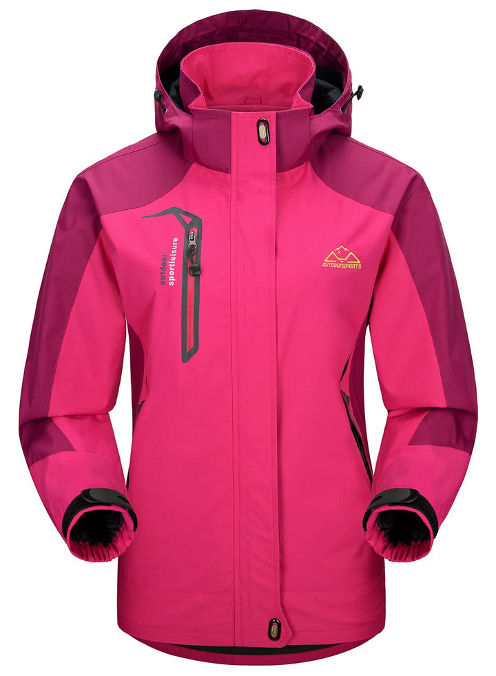 YSENTO Damen Outdoor Wanderjacke Wasserdicht Übergangsjacke Leicht Atmungsaktie Regenjacke Funktions