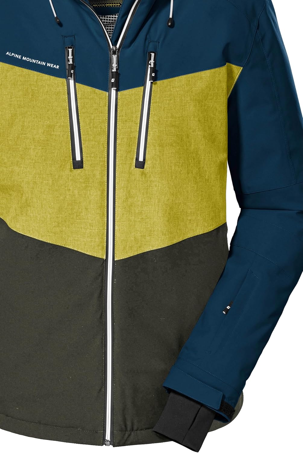 killtec Men's Ski Functional Jacket with Zip-Off Hood and Snow Guard XXL dunkelpetrol, XXL dunkelpet