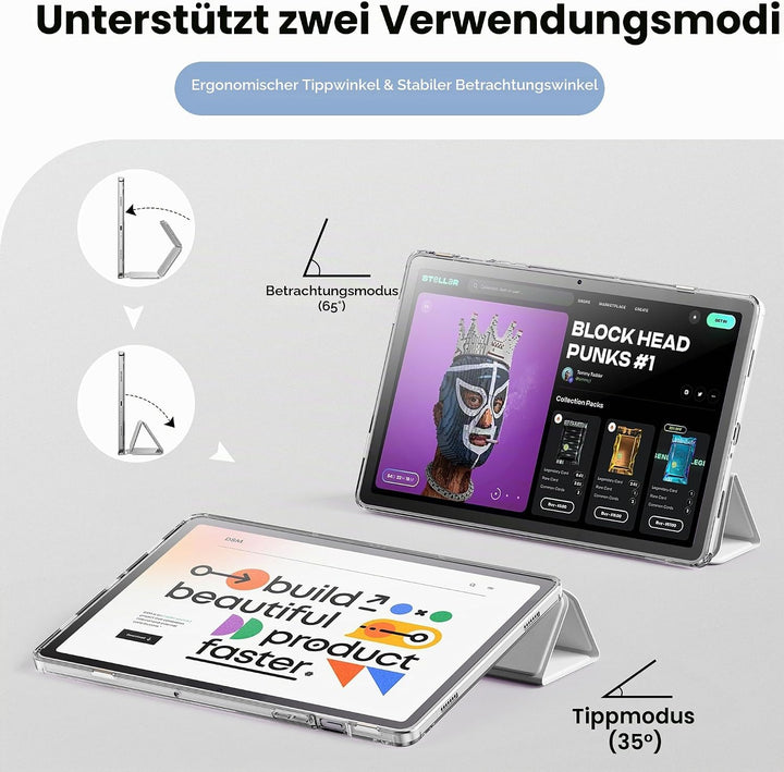 INFILAND Hülle für Samsung Galaxy Tab A9+/ A9 Plus 11 Zoll 2023 SM-X210/ X215/ X216,Schlank Leicht S