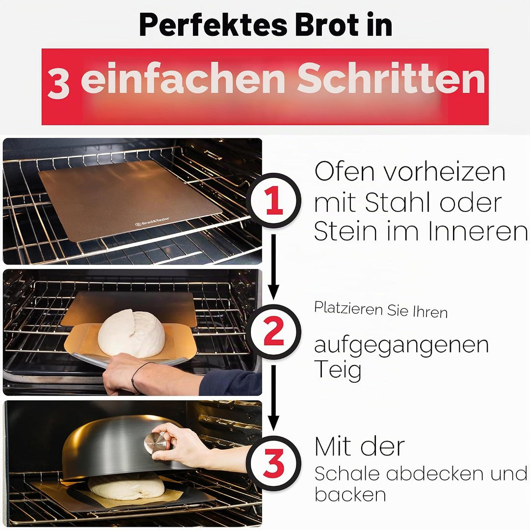 Brod & Taylor Ultraleichte Backschale für Sauerteigbrot (Boule) - kein Vorheizen nötig für knusprige