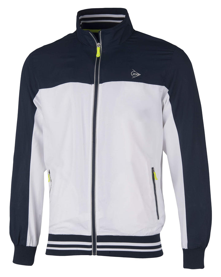 DUNLOP Herren Sport Tennis Trainingsjacke – Club Line Weiss/Navy XL, Weiss/Navy XL