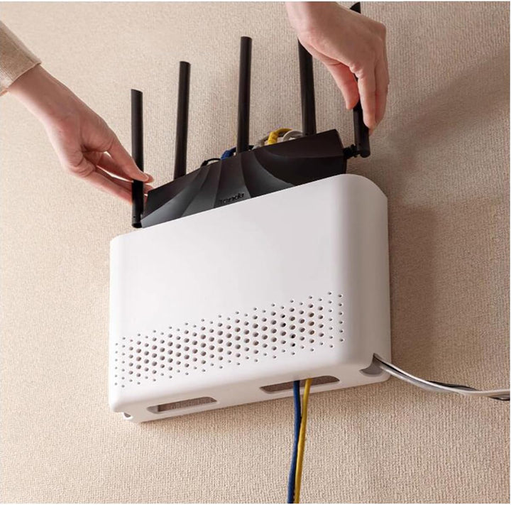 Router Box, Router Verstecken, WiFi Router Aufbewahrungsbox Regal Wand WLAN Wandbehänge TV Kabel Ver