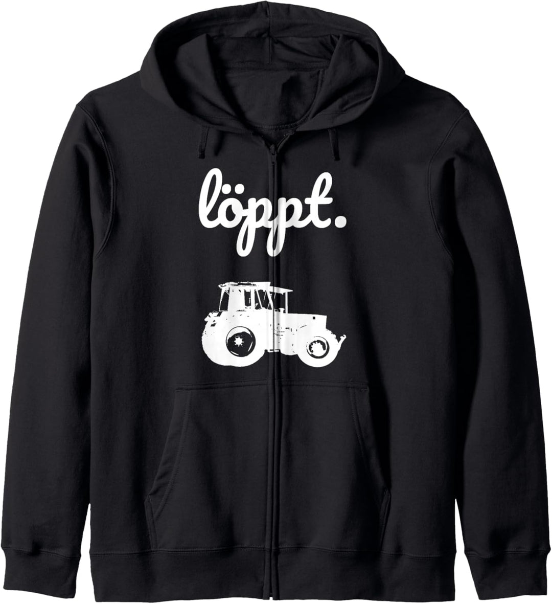 Löppt Trecker fahren Landwirt Bauer plattdeutsch Traktor Kapuzenjacke