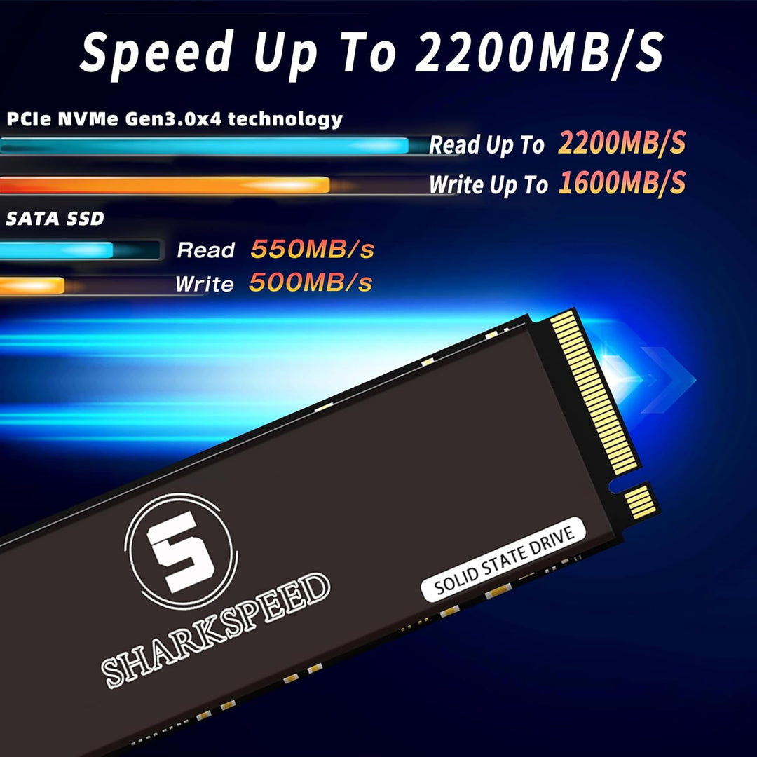 S SHARKSPEED 128GB SSD Festplatte Intern M.2 NVMe PCIe Gen3.0x4 128GB M.2 NVMe PCIe Gen3.0, 128GB M.