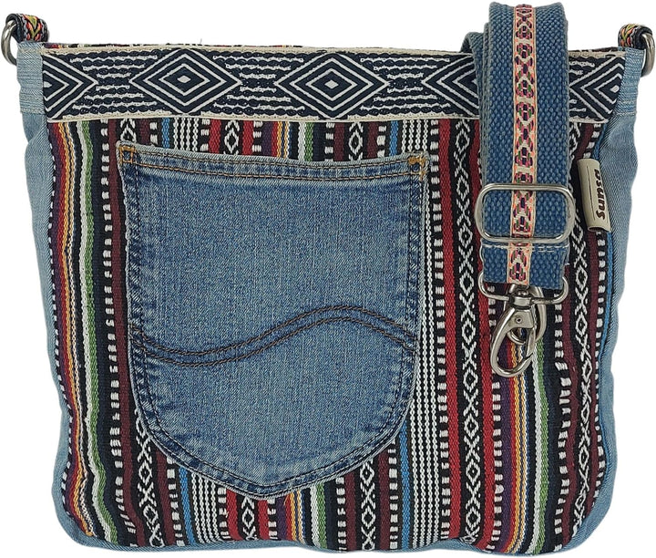 Sunsa Damen Taschen Umhängetasche Handtasche Canvas & Jeans. Grosse Boho Crossbody Tasche/bag Schult