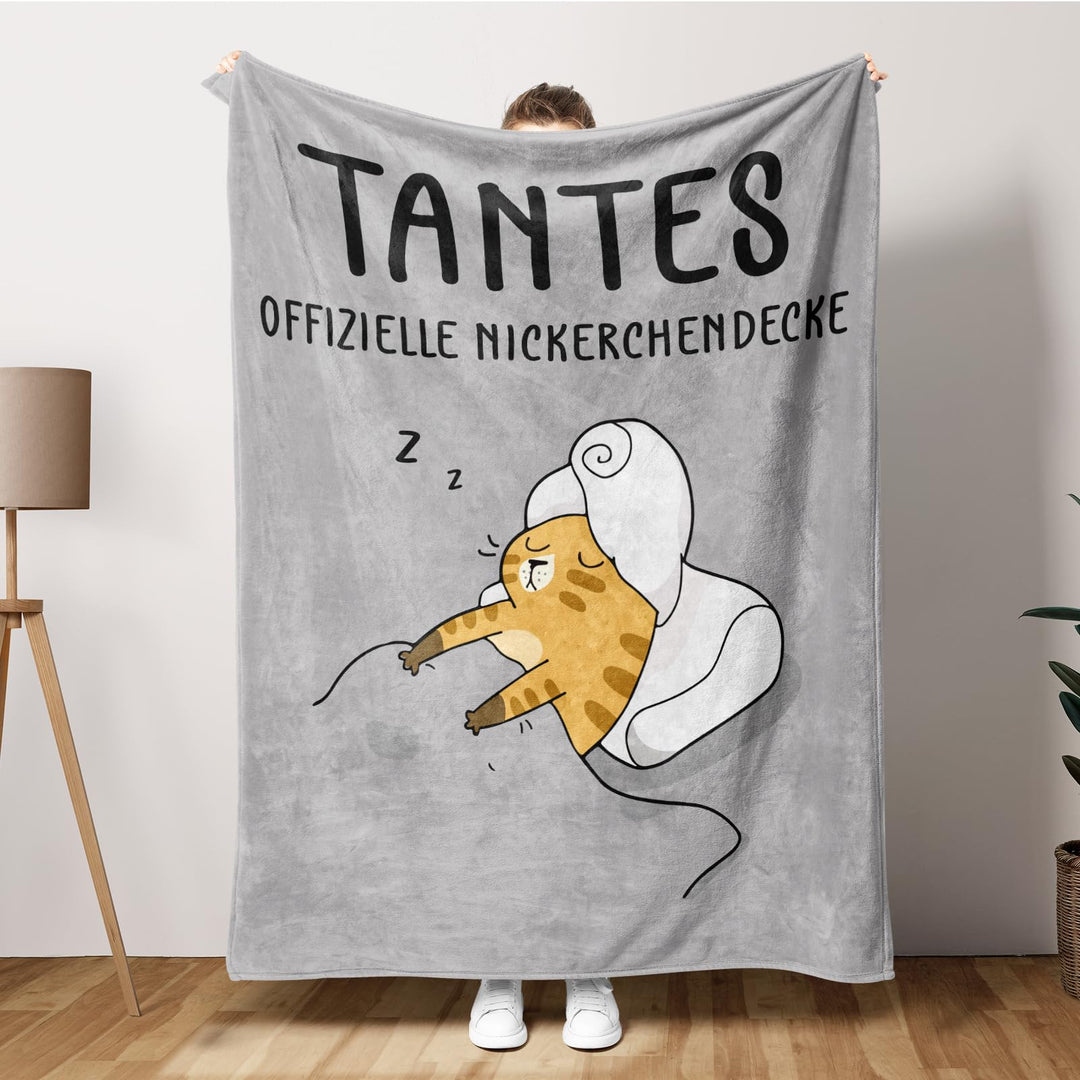 Tante Geschenk, Personalisierte Decke Geburtstagsgeschenk für Tante, Kuscheldecke Flauschige An Mein